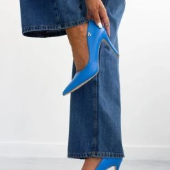 The Fashion Project Γόβες μυτερές με μεταλλικό στοιχείο - Μπλε -Γόβες Εκπτώσεις basic muteres goves me metalliko stoixeio 96206 629z