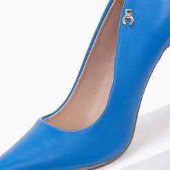 The Fashion Project Γόβες μυτερές με μεταλλικό στοιχείο - Μπλε -Γόβες Εκπτώσεις basic muteres goves me metalliko stoixeio 96206 udlk