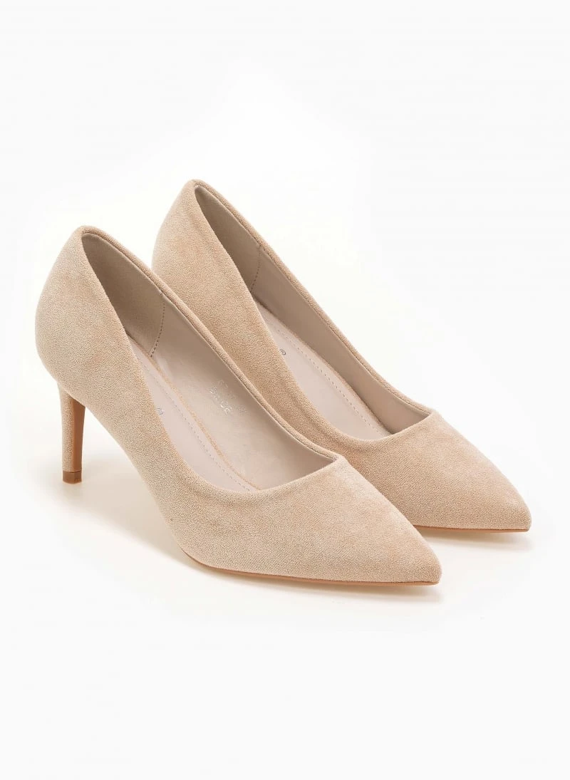 The Fashion Project Γόβες Suede με λεπτό τακούνι - Μπεζ 2 The Fashion Project Γόβες Suede με λεπτό τακούνι - Μπεζ - Image 2