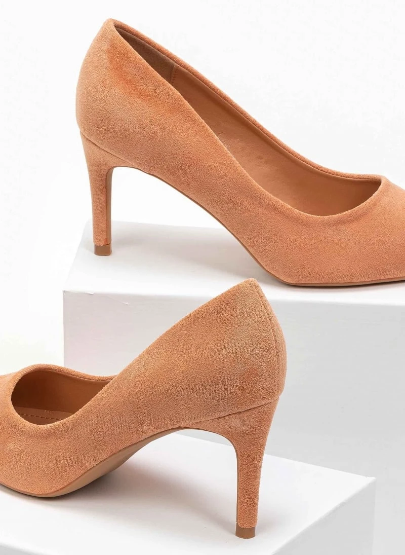 The Fashion Project Γόβες Suede με λεπτό τακούνι - Ροδακινί 3 The Fashion Project Γόβες Suede με λεπτό τακούνι - Ροδακινί - Image 3