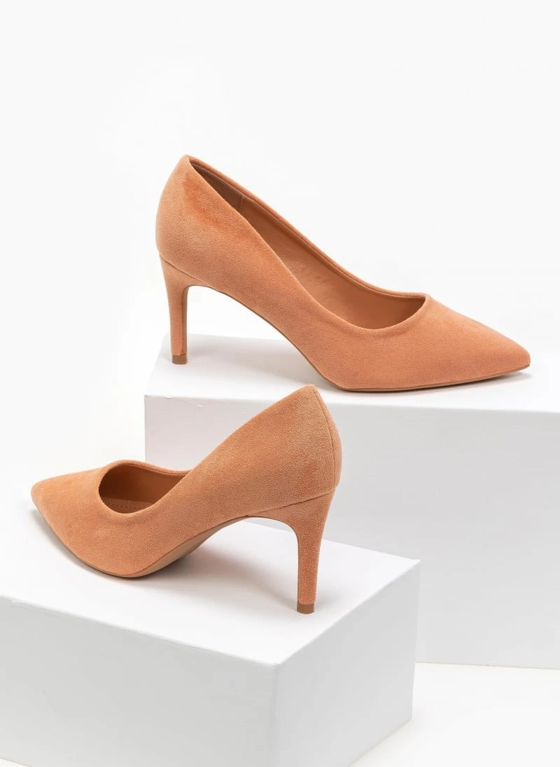 The Fashion Project Γόβες Suede με λεπτό τακούνι - Ροδακινί 2 The Fashion Project Γόβες Suede με λεπτό τακούνι - Ροδακινί - Image 2