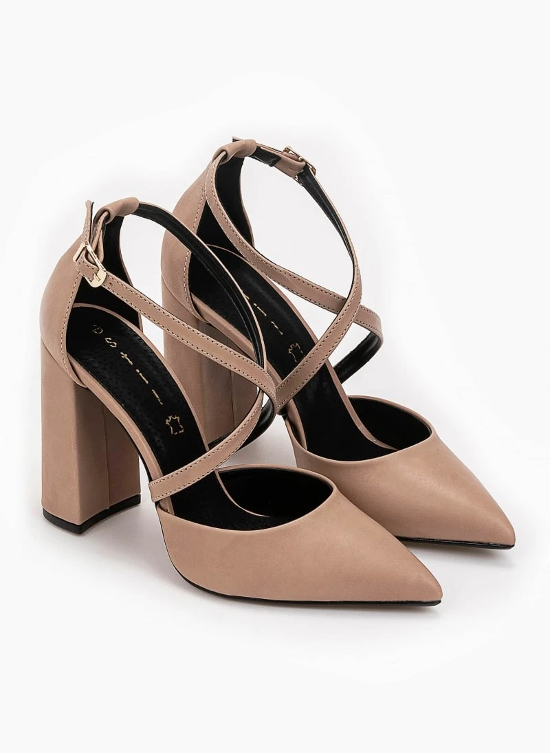 Γόβες μυτερές με χιαστί λουράκια Estil - Nude 2 Γόβες μυτερές με χιαστί λουράκια Estil - Nude - Image 2