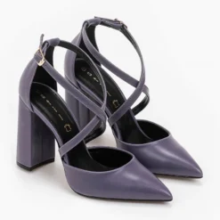 Γόβες μυτερές με χιαστί λουράκια Estil - Μωβ -Γόβες Εκπτώσεις estil anoixtes goves me xiasti lourakia 96746 djuh