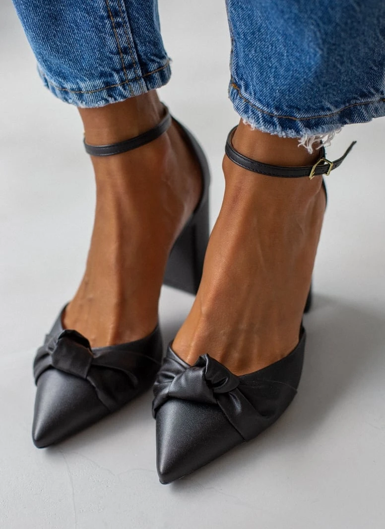 Γόβες με μπαρέτα και κόμπο VIZZANO 1285.424 - Μαύρο 4 Γόβες με μπαρέτα και κόμπο VIZZANO 1285.424 - Μαύρο - Image 4