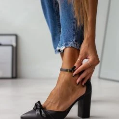 Γόβες με μπαρέτα και κόμπο VIZZANO 1285.424 - Μαύρο