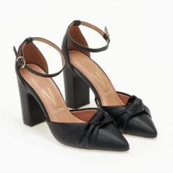 Γόβες με μπαρέτα και κόμπο VIZZANO 1285.424 - Μαύρο -Γόβες Εκπτώσεις goves anoixtes me kompo vizzano 1285424 106440 w088 1