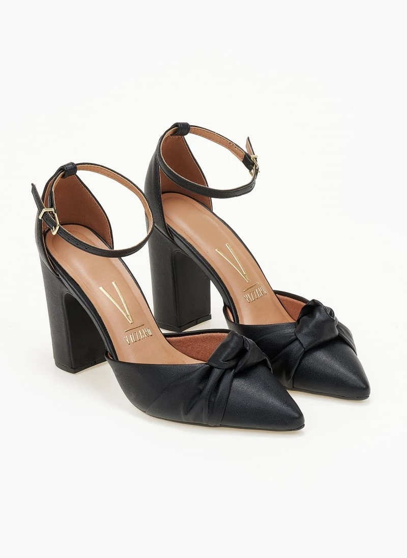 Γόβες με μπαρέτα και κόμπο VIZZANO 1285.424 - Μαύρο 3 Γόβες με μπαρέτα και κόμπο VIZZANO 1285.424 - Μαύρο - Image 3