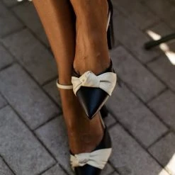 Γόβες με μπαρέτα και κόμπο VIZZANO 1285.424 - Μαύρο/Μπεζ