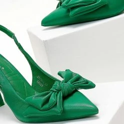 The Fashion Project Γόβες μυτερές με Oversize φιόγκο - Πράσινο -Γόβες Εκπτώσεις goves anoixtes me oversize fiogko 104658 fse0 1