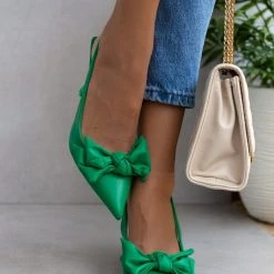 The Fashion Project Γόβες μυτερές με Oversize φιόγκο - Πράσινο