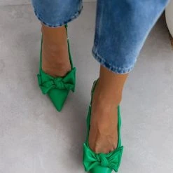 The Fashion Project Γόβες μυτερές με Oversize φιόγκο - Πράσινο -Γόβες Εκπτώσεις goves anoixtes me oversize fiogko 104658 tofc 1