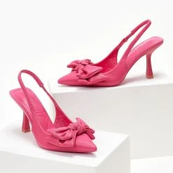 The Fashion Project Γόβες μυτερές με Oversize φιόγκο - Φούξια -Γόβες Εκπτώσεις goves anoixtes me oversize fiogko 104659 kfwt