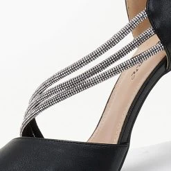 The Fashion Project Γόβες μυτερές με Strass - Μαύρο -Γόβες Εκπτώσεις goves anoixtes me seires strass 106673 8czw 1