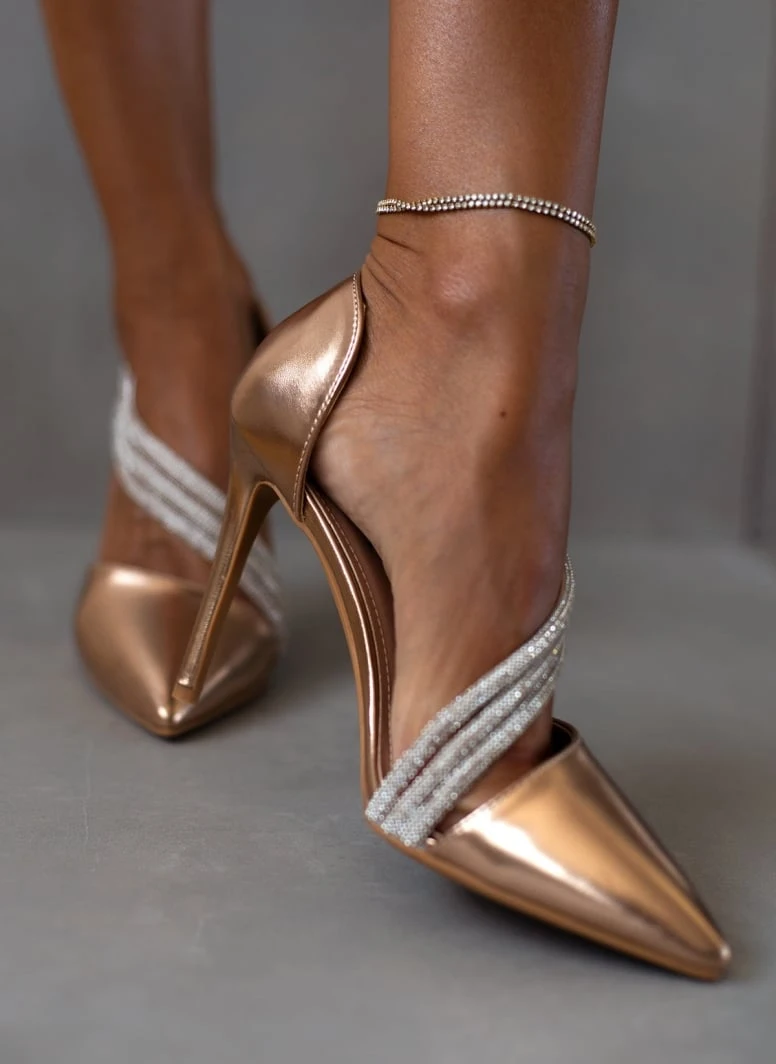 The Fashion Project Γόβες μυτερές με Strass - Χαλκός 4 The Fashion Project Γόβες μυτερές με Strass - Χαλκός - Image 4