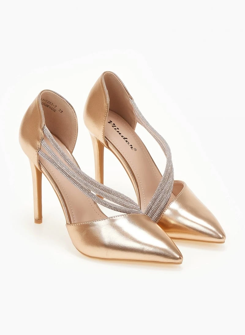 The Fashion Project Γόβες μυτερές με Strass - Χαλκός 3 The Fashion Project Γόβες μυτερές με Strass - Χαλκός - Image 3