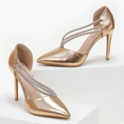 The Fashion Project Γόβες μυτερές με Strass - Χαλκός 12 The Fashion Project Γόβες μυτερές με Strass - Χαλκός -Γόβες Εκπτώσεις goves anoixtes me seires strass 106675 62xb 1