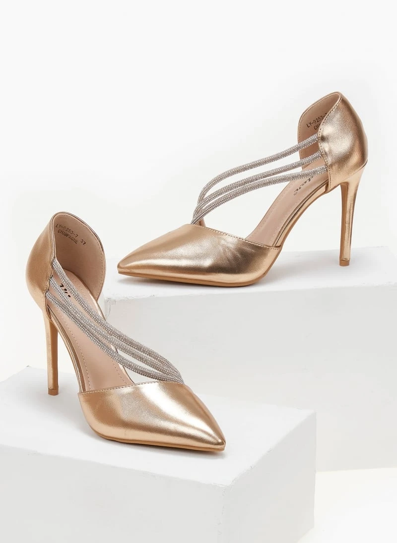 The Fashion Project Γόβες μυτερές με Strass - Χαλκός 6 The Fashion Project Γόβες μυτερές με Strass - Χαλκός - Image 6