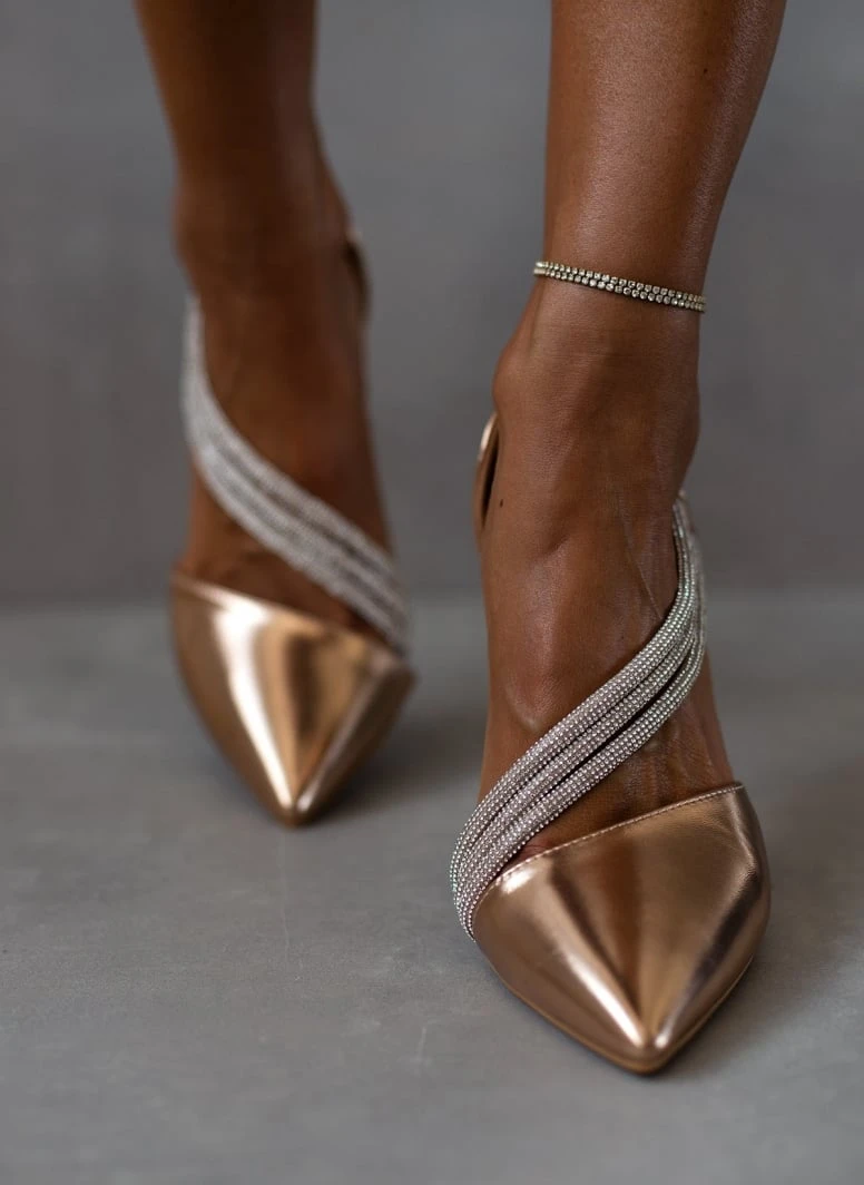 The Fashion Project Γόβες μυτερές με Strass - Χαλκός 7 The Fashion Project Γόβες μυτερές με Strass - Χαλκός - Image 7