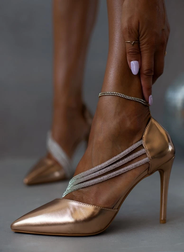 The Fashion Project Γόβες μυτερές με Strass - Χαλκός 1 The Fashion Project Γόβες μυτερές με Strass - Χαλκός