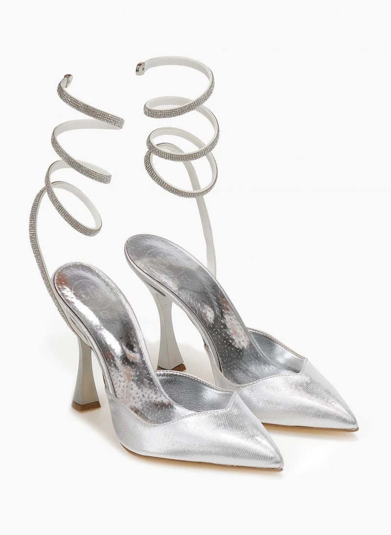 Γόβες μυτερές με Strass έλασμα Tfp - Ασημί 6 Γόβες μυτερές με Strass έλασμα Tfp - Ασημί - Image 6