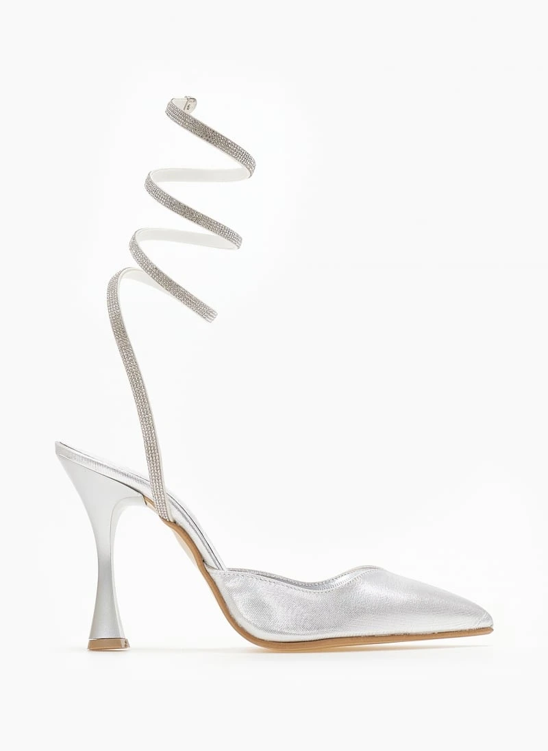 Γόβες μυτερές με Strass έλασμα Tfp - Ασημί 2 Γόβες μυτερές με Strass έλασμα Tfp - Ασημί - Image 2