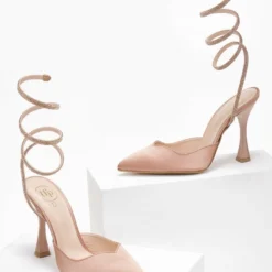 Γόβες μυτερές με Strass έλασμα Tfp - Nude -Γόβες Εκπτώσεις goves anoixtes me strass elasma tfp 108127 8ems 1