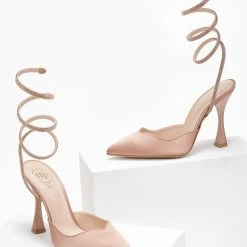 Γόβες μυτερές με Strass έλασμα Tfp - Nude -Γόβες Εκπτώσεις goves anoixtes me strass elasma tfp 108127 8ems