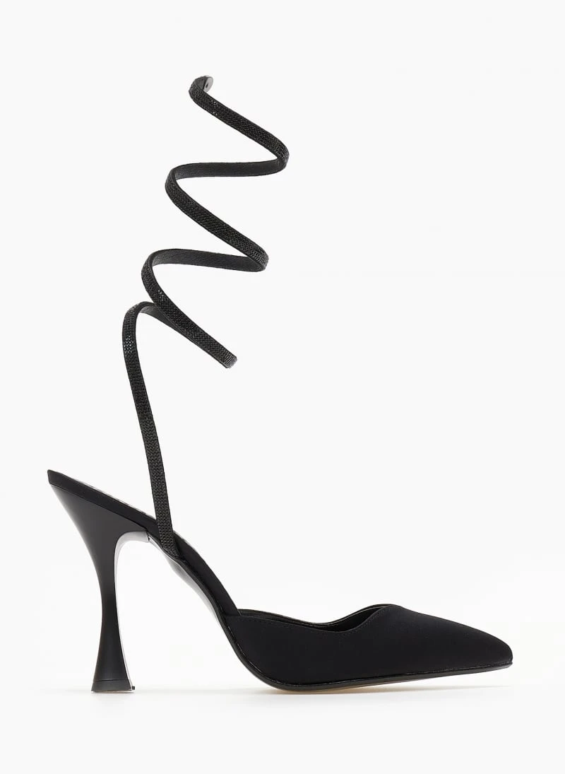 Γόβες μυτερές με Strass έλασμα Tfp - Μαύρο 2 Γόβες μυτερές με Strass έλασμα Tfp - Μαύρο - Image 2