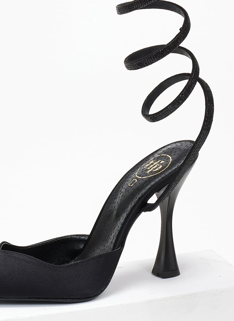 Γόβες μυτερές με Strass έλασμα Tfp - Μαύρο 3 Γόβες μυτερές με Strass έλασμα Tfp - Μαύρο - Image 3