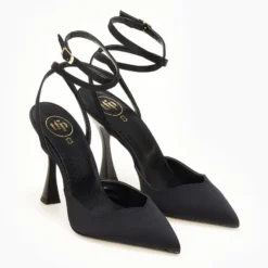 Γόβες μυτερές με χιαστί δέσιμο Tfp - Μαύρο -Γόβες Εκπτώσεις goves anoixtes me xiasti desimo tfp 107829 tgpn 1