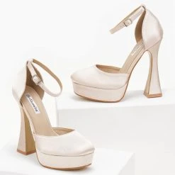 The Fashion Project Γόβες σατέν με μπαρέτα - Μπεζ -Γόβες Εκπτώσεις goves anoixtes saten me mpareta 105934 9c8k