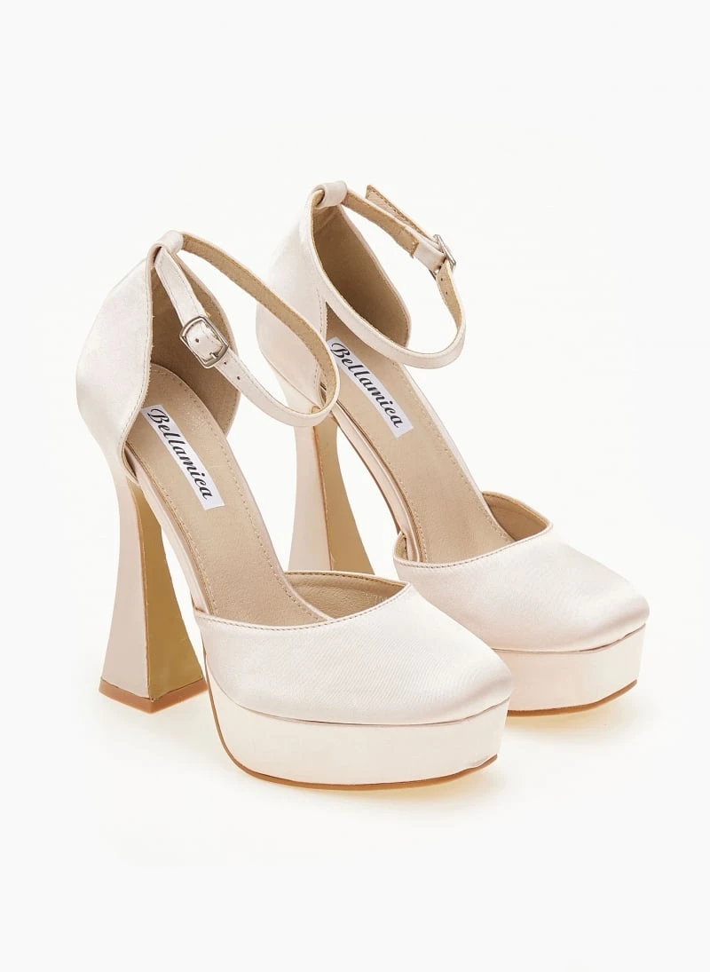 The Fashion Project Γόβες σατέν με μπαρέτα - Μπεζ 2 The Fashion Project Γόβες σατέν με μπαρέτα - Μπεζ - Image 2