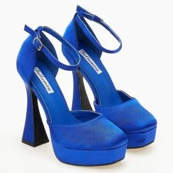 The Fashion Project Γόβες σατέν με μπαρέτα - Μπλε -Γόβες Εκπτώσεις goves anoixtes saten me mpareta 105937 gmh4