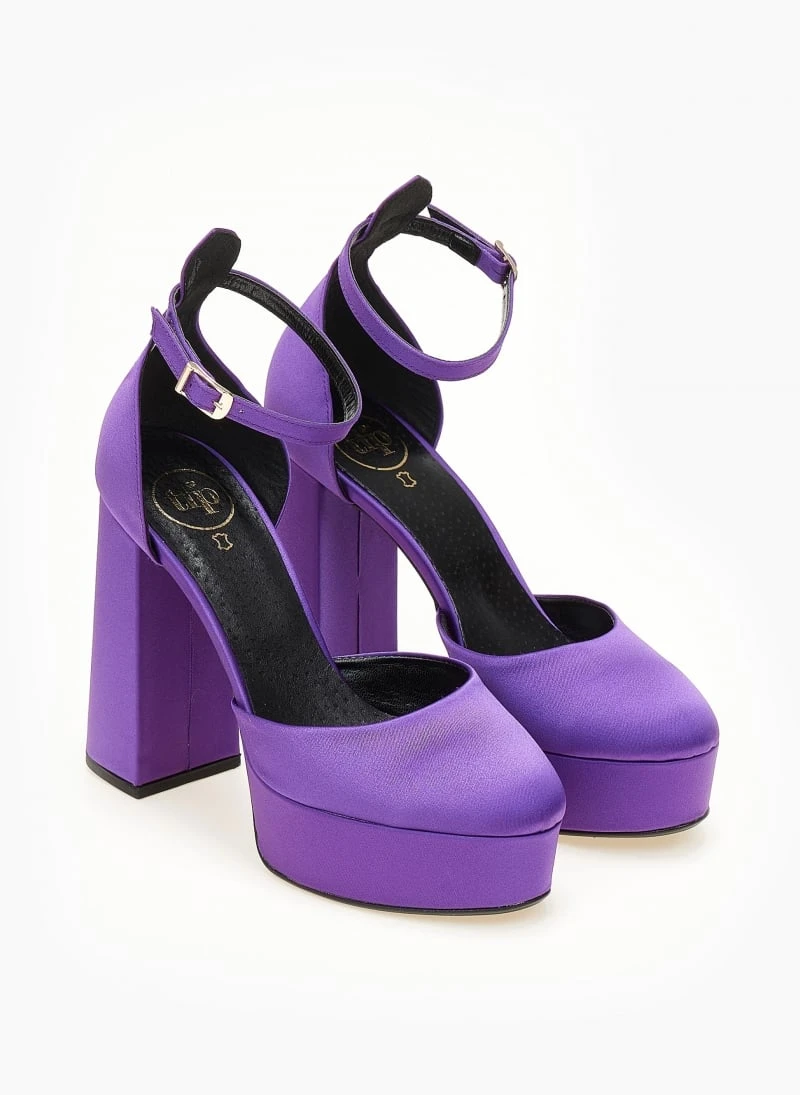 Γόβες σατέν με φιάπα Tfp - Μωβ 8 Γόβες σατέν με φιάπα Tfp - Μωβ - Image 8