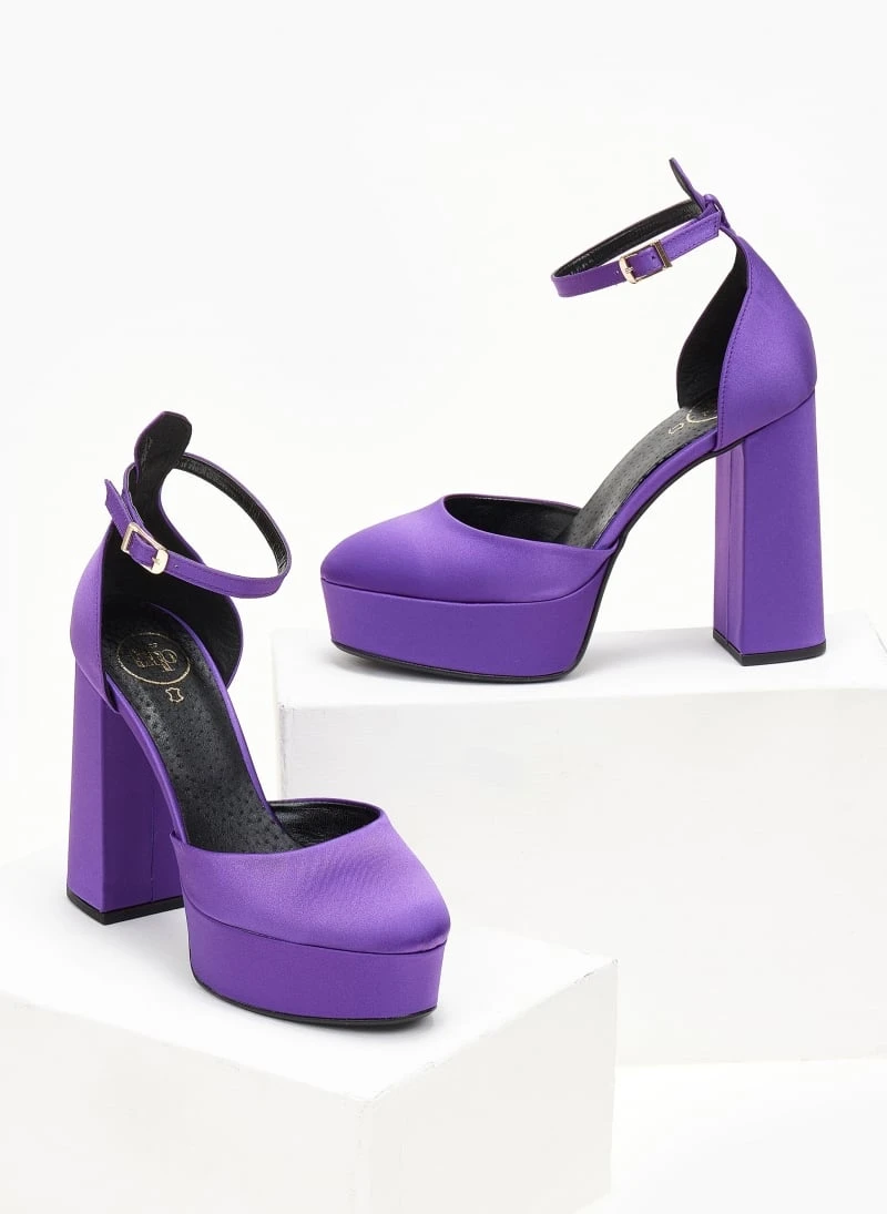 Γόβες σατέν με φιάπα Tfp - Μωβ 2 Γόβες σατέν με φιάπα Tfp - Μωβ - Image 2