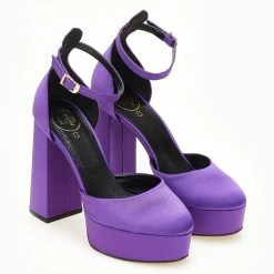 Γόβες σατέν με φιάπα Tfp - Μωβ 17 Γόβες σατέν με φιάπα Tfp - Μωβ -Γόβες Εκπτώσεις goves anoixtes saten me mpareta 107810 h1xi