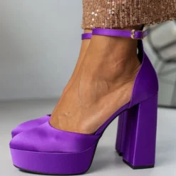 Γόβες σατέν με φιάπα Tfp - Μωβ