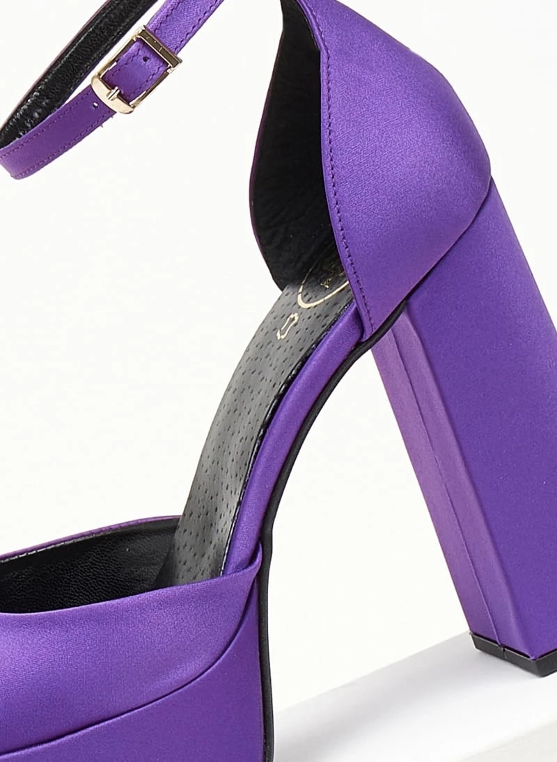 Γόβες σατέν με φιάπα Tfp - Μωβ 5 Γόβες σατέν με φιάπα Tfp - Μωβ - Image 5