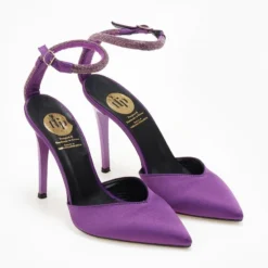 Γόβες σατέν με Strass μπαρέτα Tfp - Μωβ -Γόβες Εκπτώσεις goves anoixtes saten me strass mpareta tfp 108629 rzgo