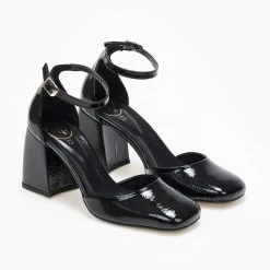 TFP Γόβες λουστρίνι με μπαρέτα - Μαύρο -Γόβες Εκπτώσεις goves loustrini me mpareta 109306 36vm 1