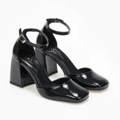 TFP Γόβες λουστρίνι με μπαρέτα - Μαύρο -Γόβες Εκπτώσεις goves loustrini me mpareta 109306 36vm