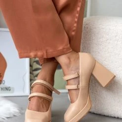 The Fashion Project Γόβες με φιάπα και λουράκια - Μπεζ -Γόβες Εκπτώσεις goves mary janes me dipli mpareta 105588 b292 1