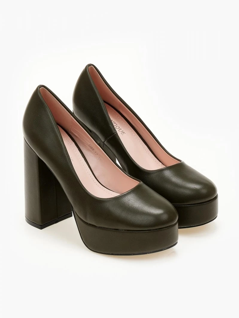 The Fashion Project Γόβες με φιάπα και ψηλό τακούνι - Λαδί 6 The Fashion Project Γόβες με φιάπα και ψηλό τακούνι - Λαδί - Image 6