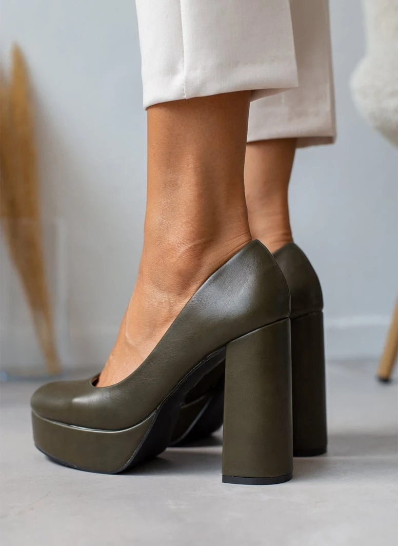 The Fashion Project Γόβες με φιάπα και ψηλό τακούνι - Λαδί 4 The Fashion Project Γόβες με φιάπα και ψηλό τακούνι - Λαδί - Image 4