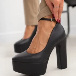 Γόβες με φιάπα ψηλή VIZZANO 1400.102 - Μαύρο