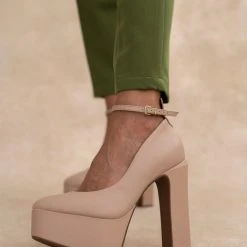 Γόβες με φιάπα ψηλή VIZZANO 1400.102 - Μπεζ -Γόβες Εκπτώσεις goves me fiapa psili vizzano 1400102 106402 st1s