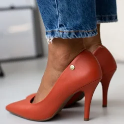 Γόβες μυτερές VIZZANO 1184.1101 - Κεραμιδί -Γόβες Εκπτώσεις goves me metalliko diakosmitiko vizzano 11841101 106472 bg2k