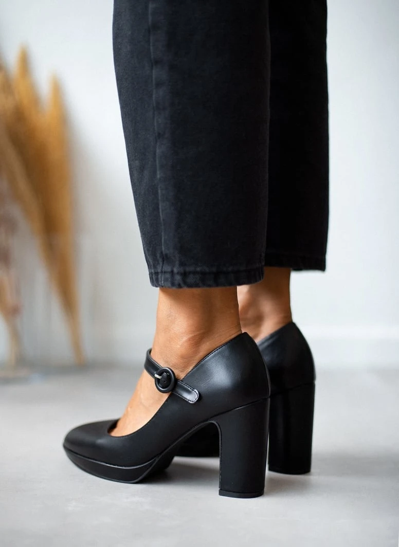 The Fashion Project Γόβες με φιάπα και κούμπωμα στο πλάι - Μαύρο 7 The Fashion Project Γόβες με φιάπα και κούμπωμα στο πλάι - Μαύρο - Image 7