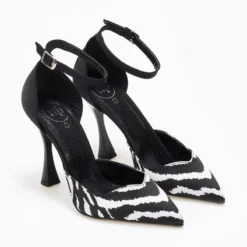 Γόβες με μπαρέτα Tfp - Λευκό/Μαύρο -Γόβες Εκπτώσεις goves me mpareta tfp 107865 2cju 1