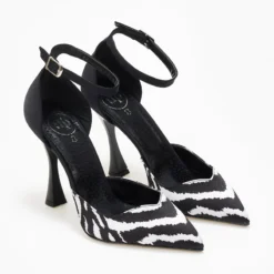 Γόβες με μπαρέτα Tfp - Λευκό/Μαύρο -Γόβες Εκπτώσεις goves me mpareta tfp 107865 2cju